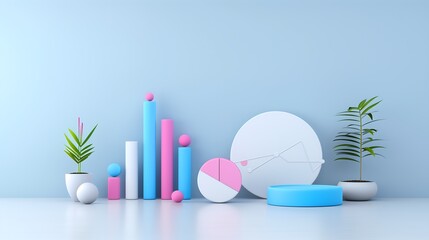Poster - 
business data statistics info graphics, pie charts, bar graphs, and numerical data, business growth analysis 