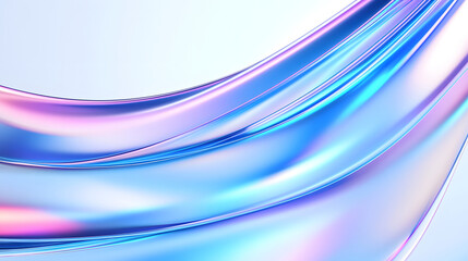 Poster - blue purple gradient abstract background, wavy blurred technology background design