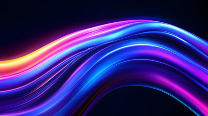 Poster - 3d rendering wavy line texture, abstract kv main visual business ppt background