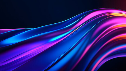 Poster - 3d rendering wavy line texture, abstract kv main visual business ppt background