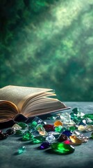 Poster - A open book sits on top of a table, ready to be read
