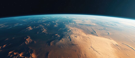 Poster - Asteroid belt, Earth from orbit, Space station observation platform