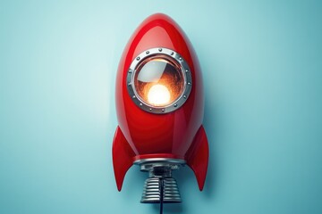 Aufkleber - A bright and modern decorative lamp with a retro style design, perfect for adding a pop of color to any room