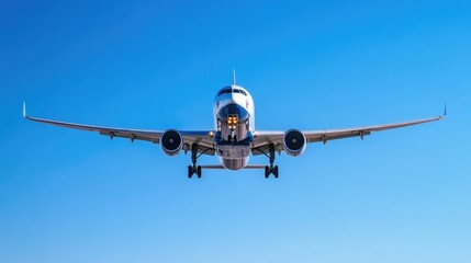 Aufkleber - A commercial airliner soaring above the clouds, with no signs of air traffic or cloud cover