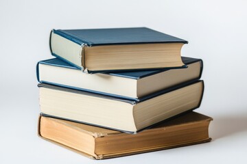 Poster - A collection of books stacked on top of each other, great for educational or literary concepts