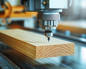 Poster - CNC Router in Action Precision Woodworking for Sustainable Craftsmanship and Joinery