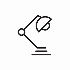 Poster - Desk lamp study light icon vector sign