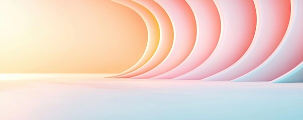 Poster - Surrealist art abstract background concept. Abstract colorful waves create a serene and modern digital background.