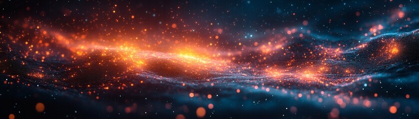 Wall Mural - a vibrant and colorful depiction of a nebula in space, with sparkling stars and cosmic dust