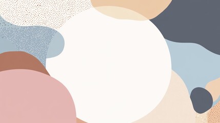 Poster - Abstract shapes, soft color palette, background design, for social media or website