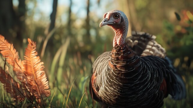 Turkey as thanksgiving holiday celebration element