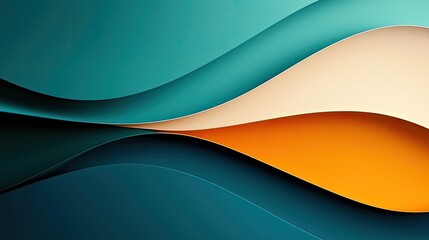 Poster - Negative space design abstract background concept. Abstract waves of color create a vibrant and dynamic visual for creative projects.