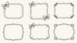 © Galeno - hand drawn vintage frames wavy lines bows various styles weddings birthdays social media