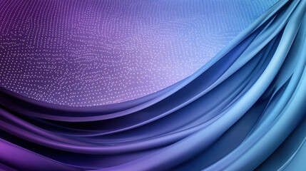 Smooth gradient waves in purple and blue with digital texture