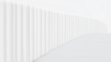 Poster - Architectural Abstract: A captivating study of a modern architectural element, featuring a series of parallel, rhythmic lines creating a sense of depth, perspective, and geometric precision.