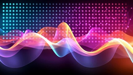 Poster - sound wave visual symphony: captivating abstract art piece that beautifully represents sound waves, 