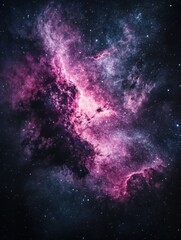 majestic nebula with vibrant cosmic clouds and stardust in deep space celestial exploration