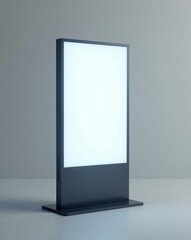 Aufkleber - a digital advertising board with a bright, blank screen. The sign is modern and sleek, perfect for showcasing advertisements or information