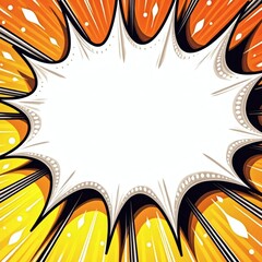 Poster - a colorful comic book style explosion with a blank space for text, suitable for various design purposes