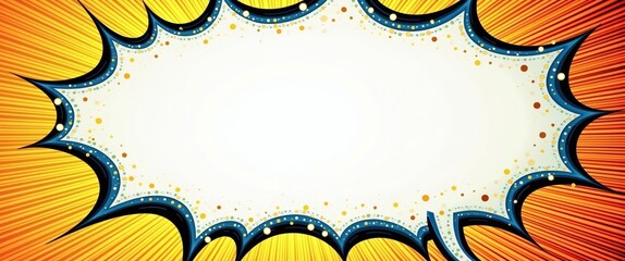 Aufkleber - an abstract comic-style speech bubble with a vibrant, textured design