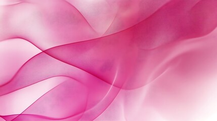 Poster - elegant pink fabric waves abstract background with smooth, flowing and delicate lines