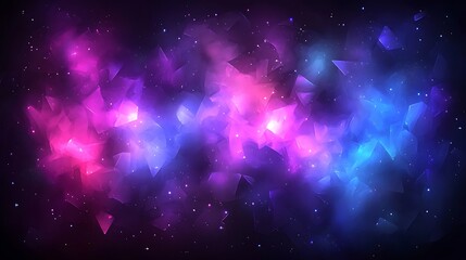 Poster - Enigmatic nebula with crystalline shards bathed in cosmic light, radiating ethereal beauty