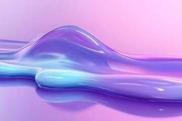 Poster - fluid abstraction with smooth gradient transition between hues, showing flow and texture
