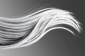 Aufkleber - Abstract flowing white strands on a gradient background creating dynamic movement and visual interest