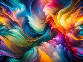 Poster - Surreal Patchwork Flowing Shapes Long Exposure Abstract Art Photography