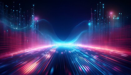 abstract blue background with binary code
