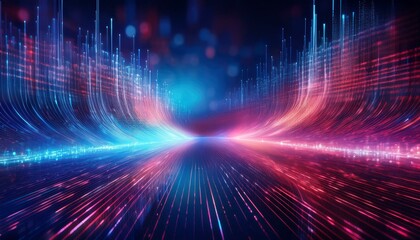 abstract blue background with binary code