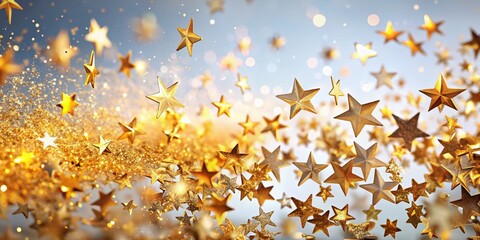 Poster - Sparkling Stars, Celestial Dust, Night Sky, Magical, Cosmic Background