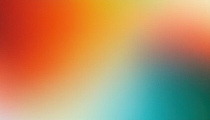 Aufkleber - soft abstract gradient with warm orange and red hues blending into cool teal and green tones, perfect for backgrounds and modern designs

