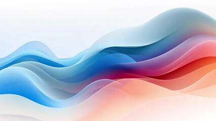 Poster - abstract waves of color: a vibrant, flowing composition of layered, undulating waves in a spectrum o