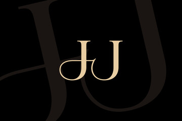 Poster - jj letter logo icon design. classic style luxury initials monogram.