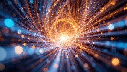 Poster - Dynamic light patterns and energy flow abstract visualization digital art vibrant environment close-up view conceptual representation for seo impact