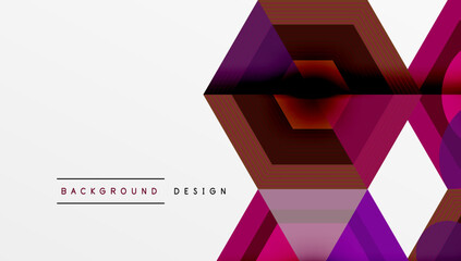 Poster - Hexagons design geometric abstract background