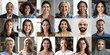 © fizkes - Happy smiling people posing, looking at camera. Collage of diverse range of individuals, showing inclusivity, multicultural representation, various age groups, different ethnicities and professions