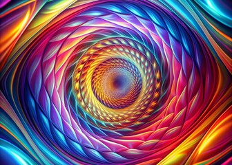Poster - Psychedelic Swirling Tunnel: Abstract Minimalist Art