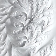 Poster - White floral swirl pattern, digital art, texture, background, design