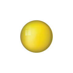 Wall Mural - glass orange ball or precious pearl. glossy realistic ball, 3d abstract vector illustration highligh