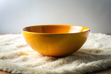 Poster - Modern Minimalist Bowl, Soft Surface, Dramatic Lighting: Contemporary Design Stock Photo