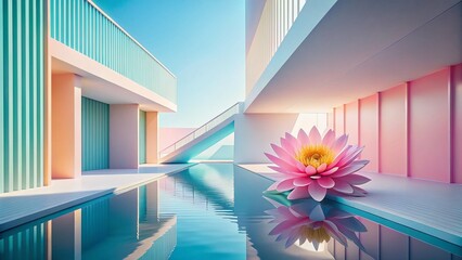 Poster - Modern Minimalist Animal Patchwork Flower Backgrounds - Abstract Architectural Photography