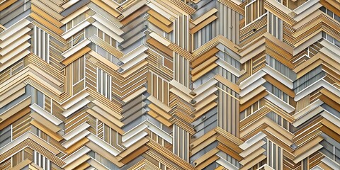 Poster - Modern Herringbone Circuit Pattern: Abstract Tech Background with Copy Space