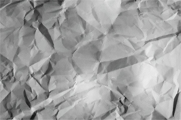 Poster - Paper crumpled halftone texture background.