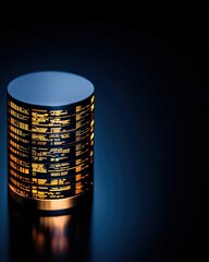 Poster - Illuminated computer chip with complex circuitry design highlighting advanced technology features