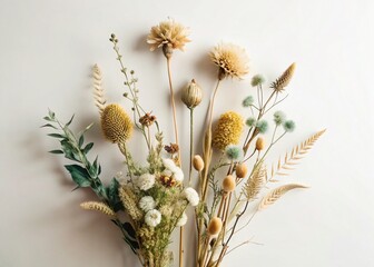 Poster - Minimalist Botanical Arrangement: Elegant Dried Flowers & Greenery