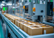 ©  Studio AB Images - Food packaging and labeling machine and production line with product in cardboard boxes