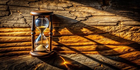 Poster - Hourglass Shadow: Textured Surface Abstract Photography