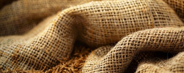 Textured burlap sack background.